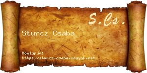 Sturcz Csaba névjegykártya